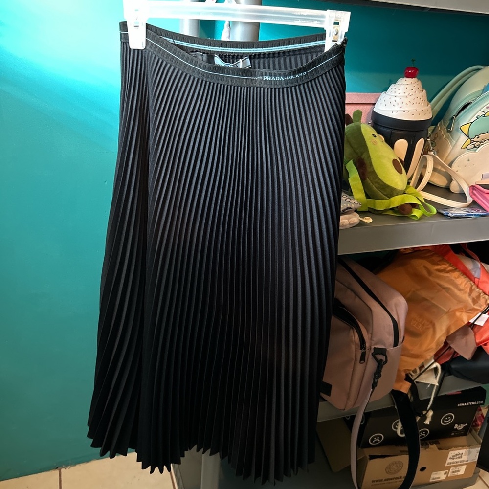 Vintage Prada pleated midi skirt